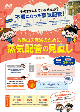 蒸気配管の見直し