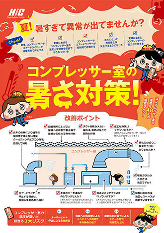 コンプレッサー室の暑さ対策